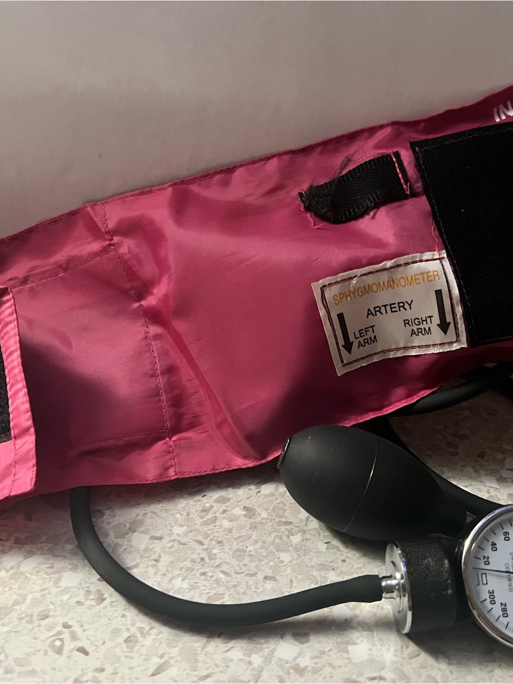 Pink Women's Blood Pressure Cuff Wrist/Arm Bag